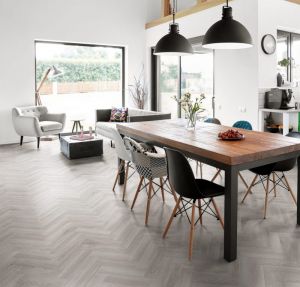 Luvanto design contemporary herringbone Pearl Oak 