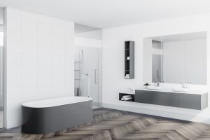 Luvanto design traditional herringbone Smoked Charcoal 