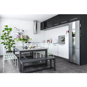 Luvanto design tile effect Silver Slate - Deep Emboss Bevelled Edge