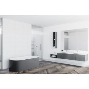 Luvanto design traditional herringbone Smoked Charcoal 