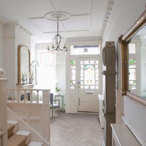 Luvanto design traditional herringbone Washed Grey Oak
